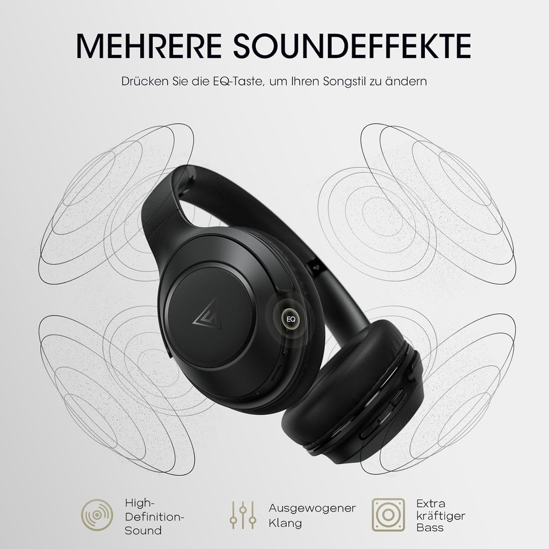 DOQAUS Kopfhörer Kabellos Bluetooth, 70Std Spielzeit Bluetooth Kopfhörer Over Ear, Kpfhörer mit Kabe