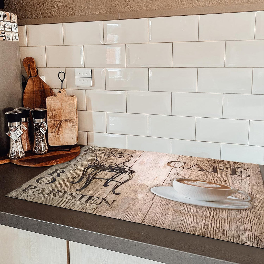 KitchenYeah© Herdabdeckplatte Einteilig Abdeckplatten Cerankochfeld Cafe 52L x 85B cm, Cafe 52L x 85