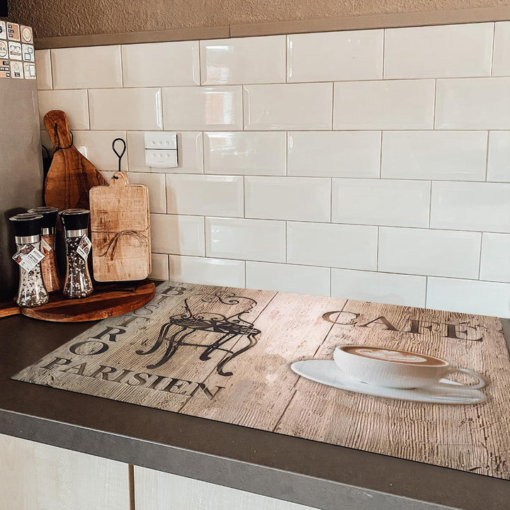 KitchenYeah© Herdabdeckplatte Einteilig Abdeckplatten Cerankochfeld Cafe 52L x 85B cm, Cafe 52L x 85