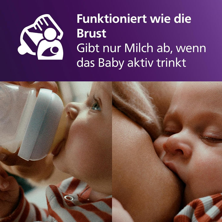 Philips Avent Babyflaschen mit AirFree Ventil, Geschenkset für Neugeborene – 4 Babyflaschen, ultra s