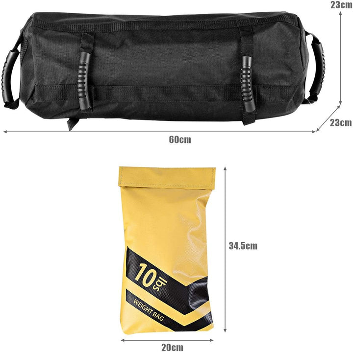 DREAMADE Power Bag, Einstellbarer Fitnesssandsack, Gewichtssack mit 6 Gummigriffe & Reissverschluss,
