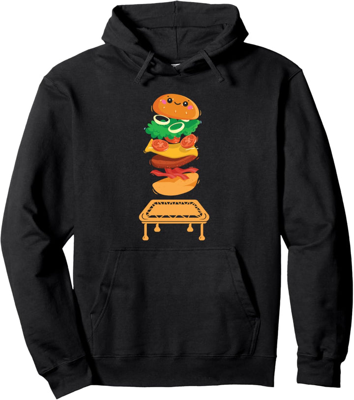 Lustiges Hamburger Springtrampolin | Jump Fitness Pullover Hoodie