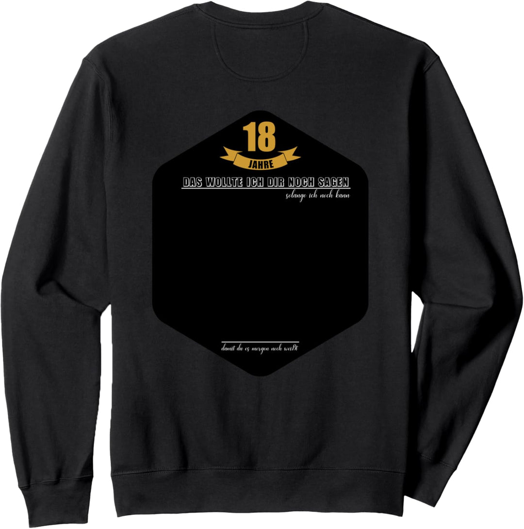 18 Jahre Geburtstag Party Lustiges 18 Geburtstag Gästebuch Sweatshirt