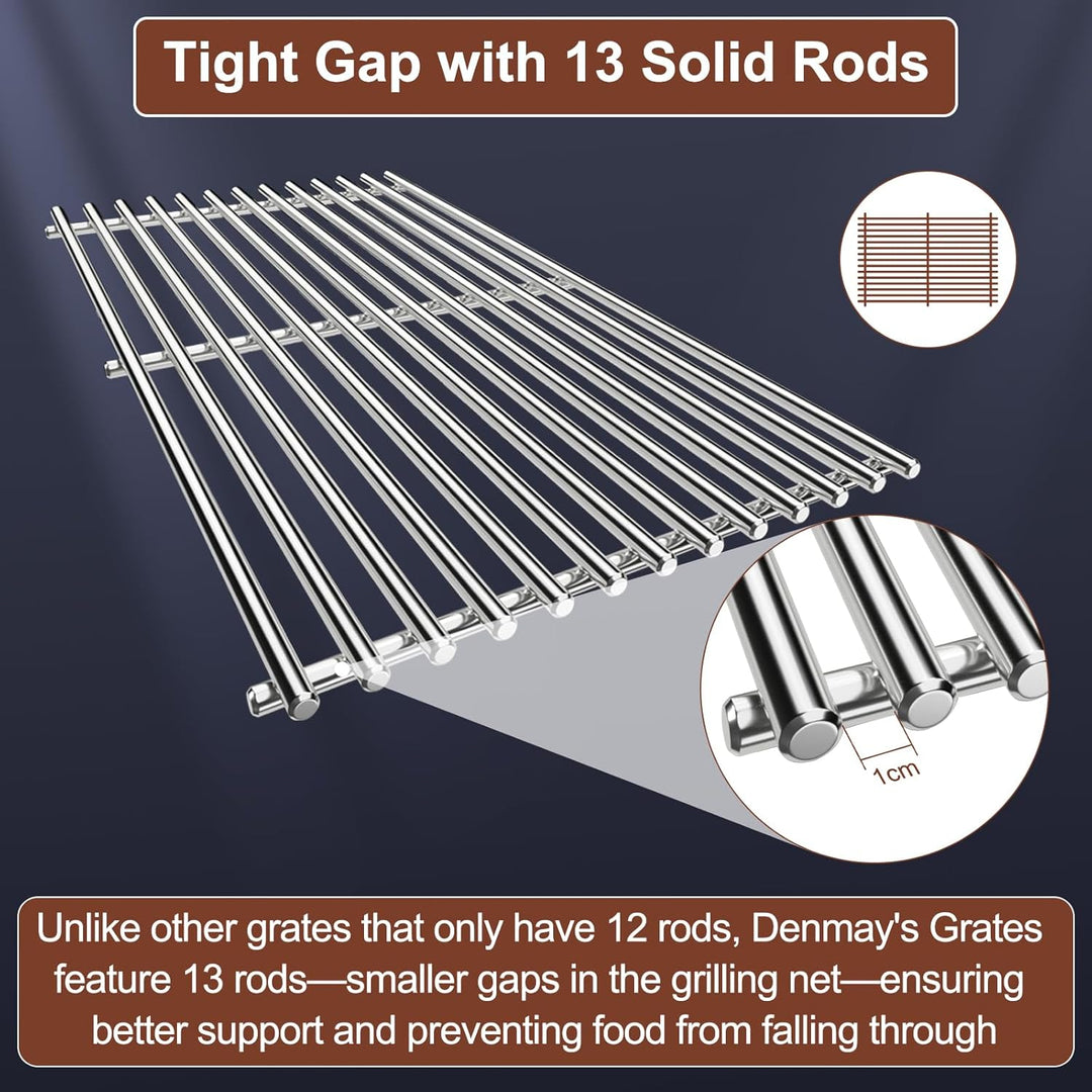 Denmay 7637 44,5 x 26cm Edelstahl Grillrost für Weber Spirit I & II E210, E220, S210, S220 (mit vord