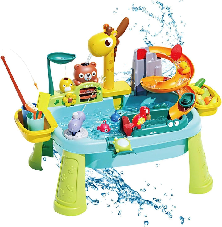 Wassertisch Giraffen-Wasserhahn pädagogisches Angelspielzeug | Küchen-Spielspüle mit fliessendem Was