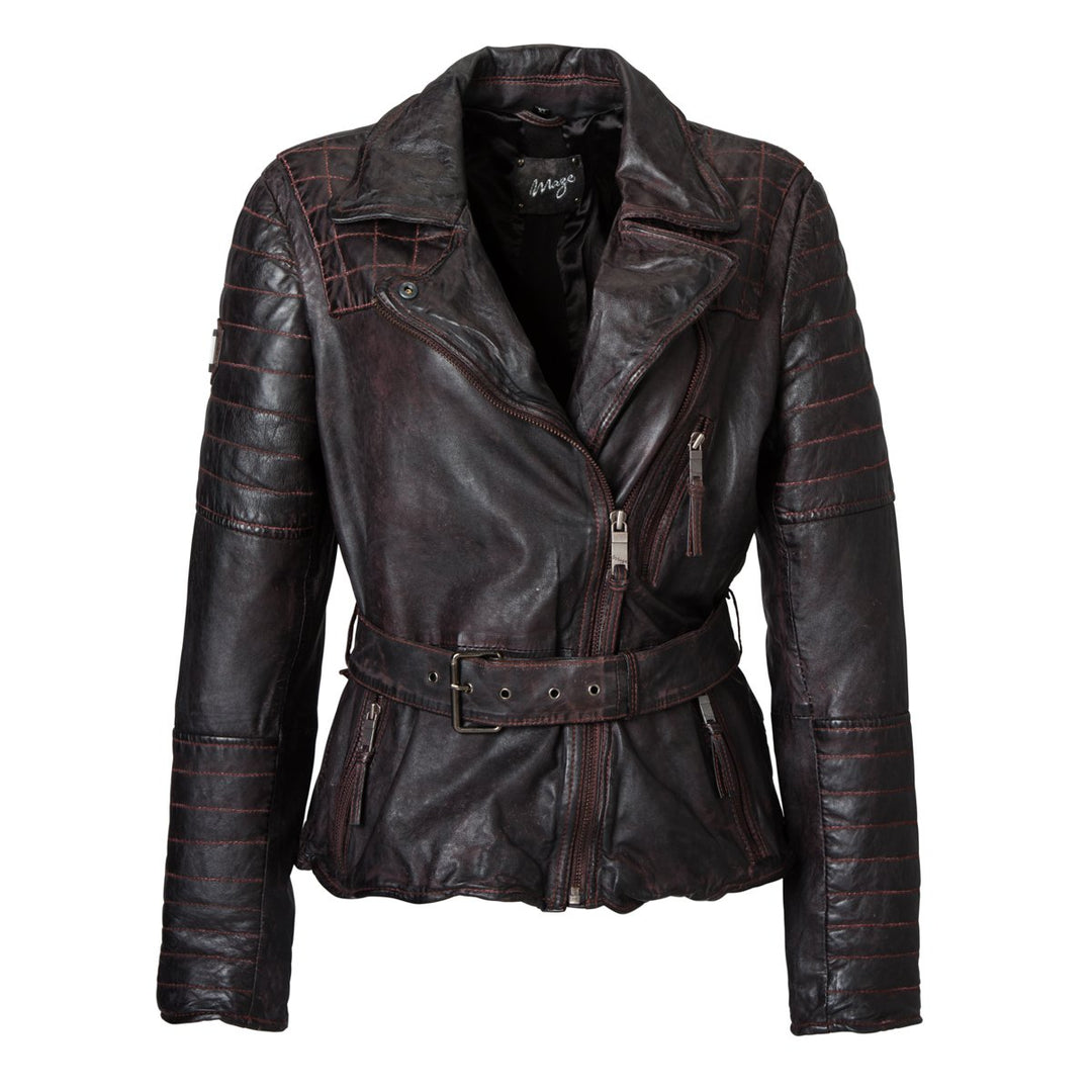 Maze Damen Lederjacke Valbom bordeaux M Rot, M Rot