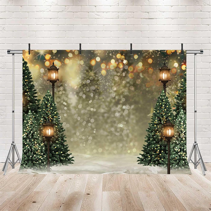 MEHOFOND 2,1 x 1,5 m Winter Weihnachtsbaum Schneeflocke Grün Neugeborenen Fotografie Hintergrund Sch