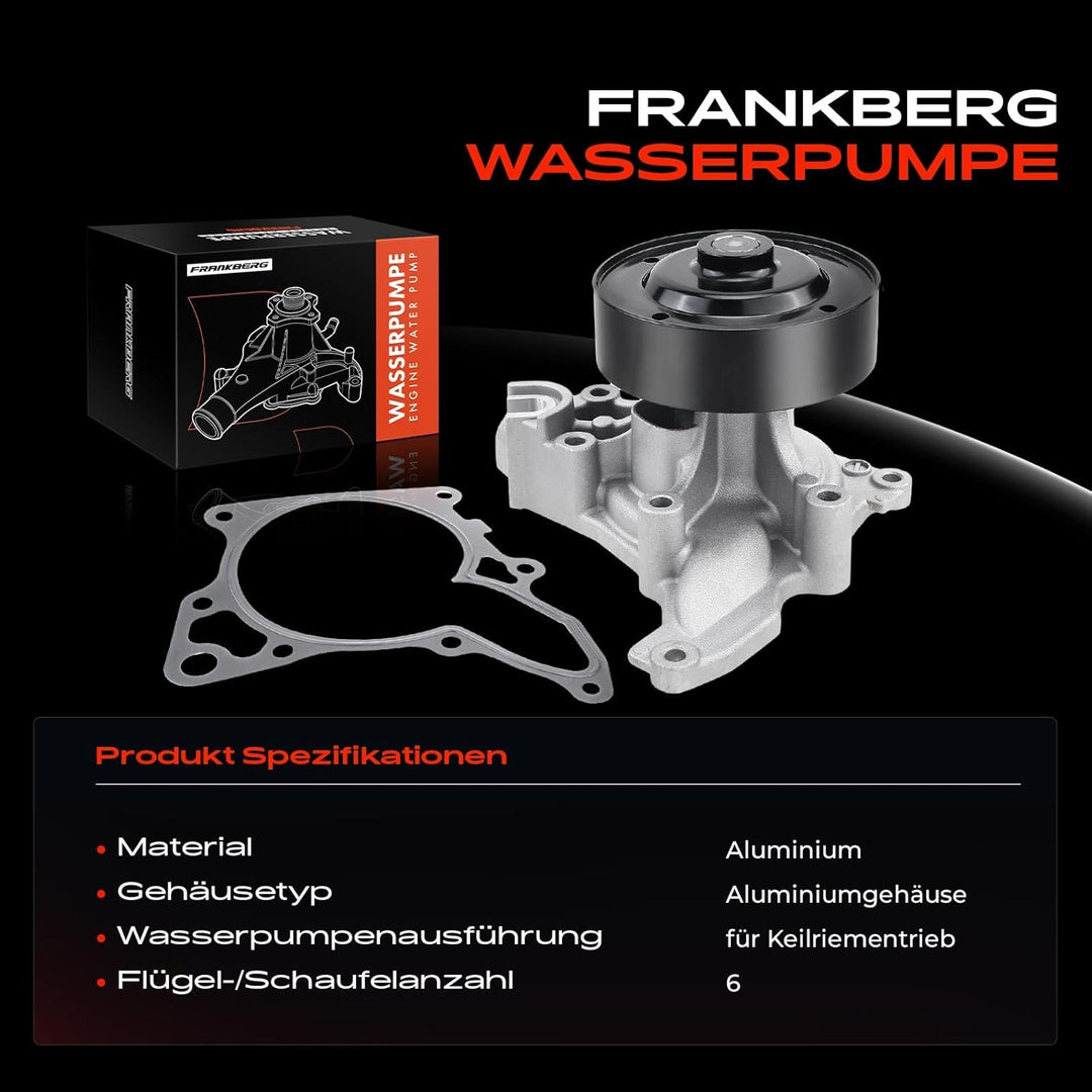 Frankberg Wasserpumpe Kühlmittelpumpe Kompatibel mit 3 BM BN 2.2L 2013-2022 6 Kombi GJ GL 2.2L 2012-