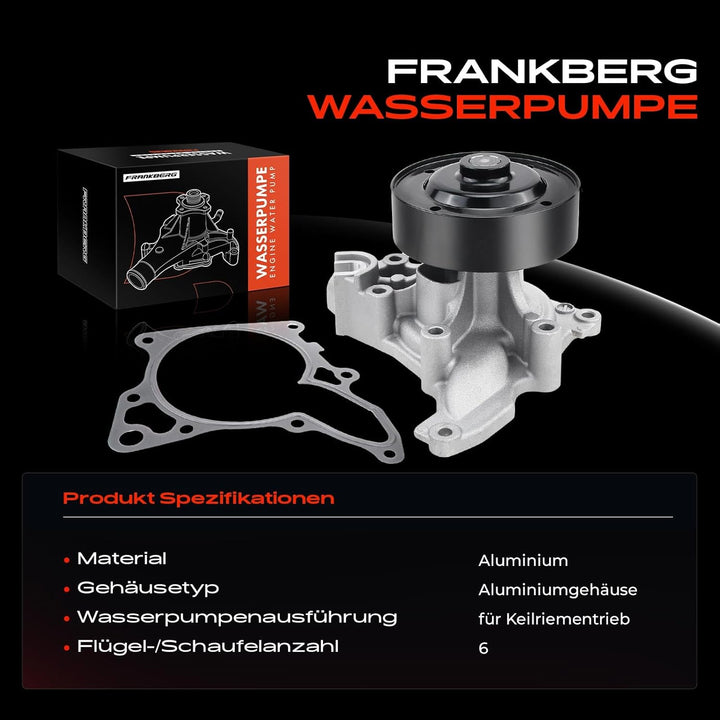 Frankberg Wasserpumpe Kühlmittelpumpe Kompatibel mit 3 BM BN 2.2L 2013-2022 6 Kombi GJ GL 2.2L 2012-