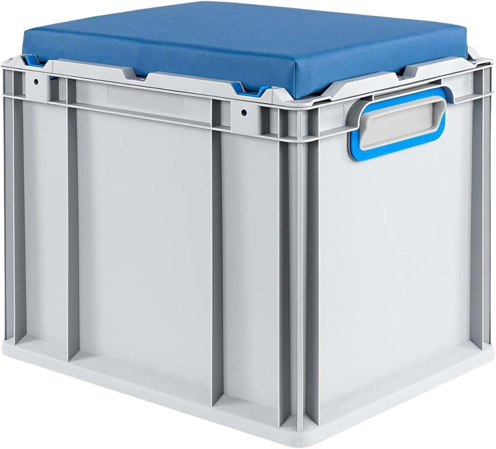 PROREGAL SparSet 4x Eurobox NextGen Seat Box Blau | HxBxT 36,5x30x40cm | 30 Liter | Griffe geschloss