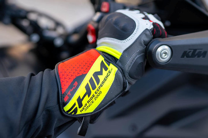 SHIMA ST-3 Motorradhandschuhe Herren - Touchscreen, Sommer, Sport Leder Handschuhe mit Carbon Knöche