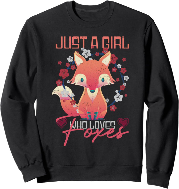 Nur ein Mädchen das Füchse liebt Waldbewohner Fuchs Sweatshirt