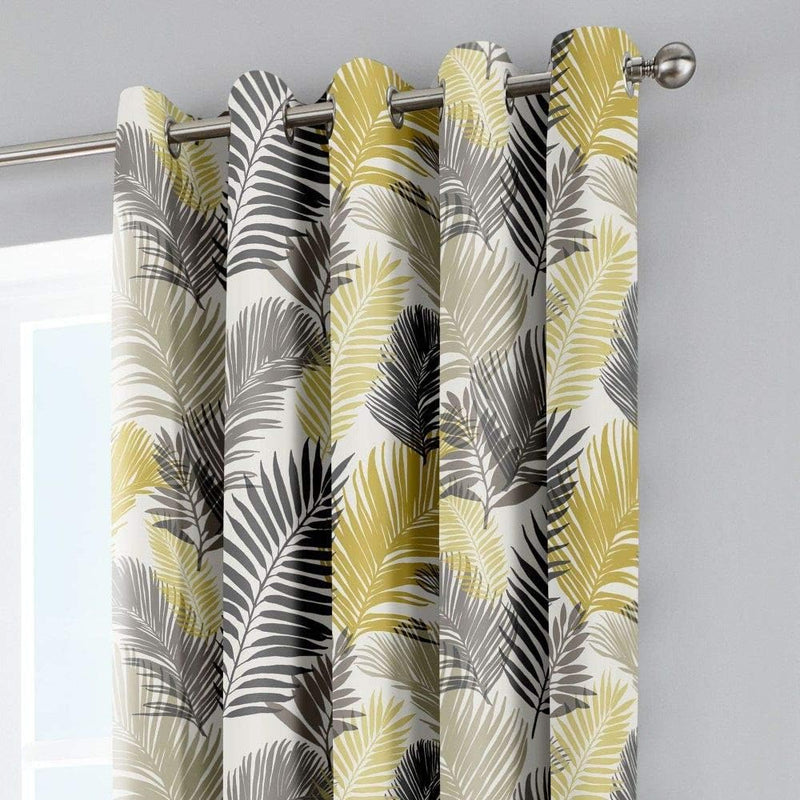 Fusion Home Furnishings Tropical Tropische Ösen, 1 Paar, Polyester, Vorhänge: 117 X 137 cm (B X L),