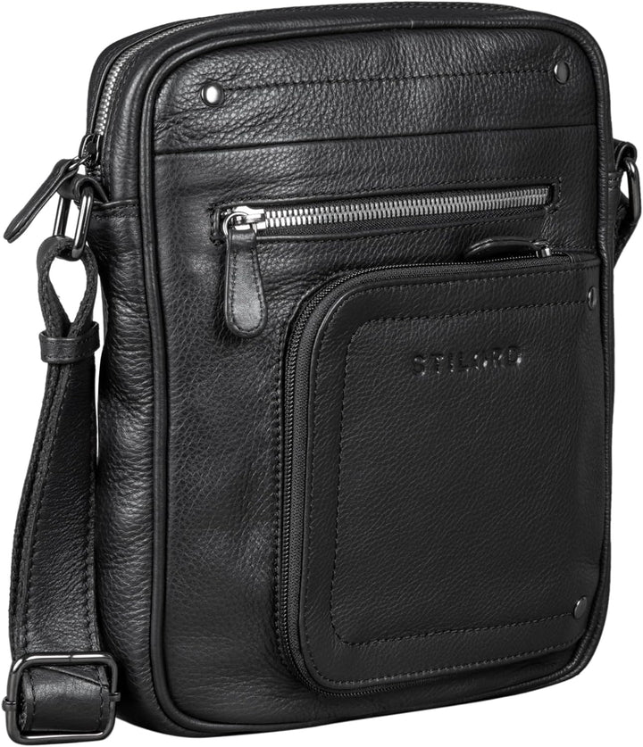 STILORD 'Randall' Vintage Ledertasche Umhängetasche Messenger Bag DIN A5 Tablettasche 9,7 Zoll für i