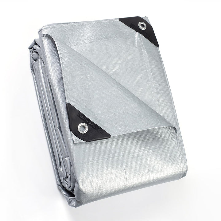 GUARD SHIELD Abdeckplane mit Ösen Wasserdicht 2m x 2m Grau Plane Gewebeplane 160g/㎡ Schutzplane Allz