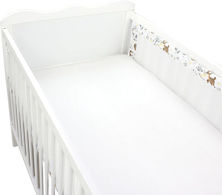 TupTam Gitterstäbe Schutz Netz Babybett Nestchen 3D Mesh 2 Pack, Farbe: Extra Dickes 8mm Netz/Wilde