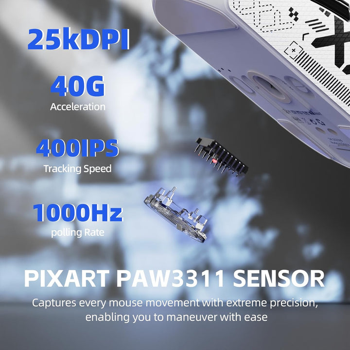 ATTACK SHARK G3PRO Kabellose Gaming-Maus mit Magnetischer Ladestation, PixArt PAW3311-Sensor, Bis zu