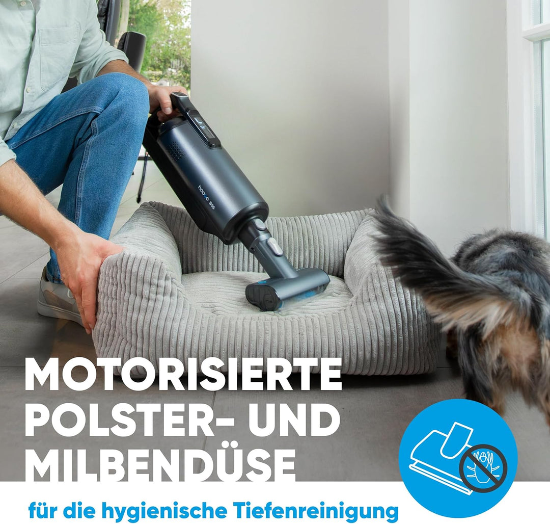 hoogo BS5 Akkustaubsauger mit Beutel | kabellos | 400W | Akkusauger mit HEPA Filter für Allergiker u