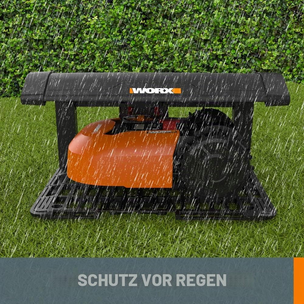 WORX WA0810 Landroid Garage mit Klappdeckel, Grau