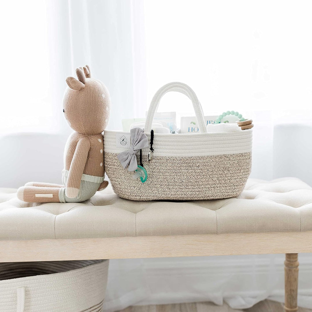 OrganiHaus Wickelkorb | Wickelorganiser | Babykorb | Windel Organizer | Windel Caddy Organizer | Win