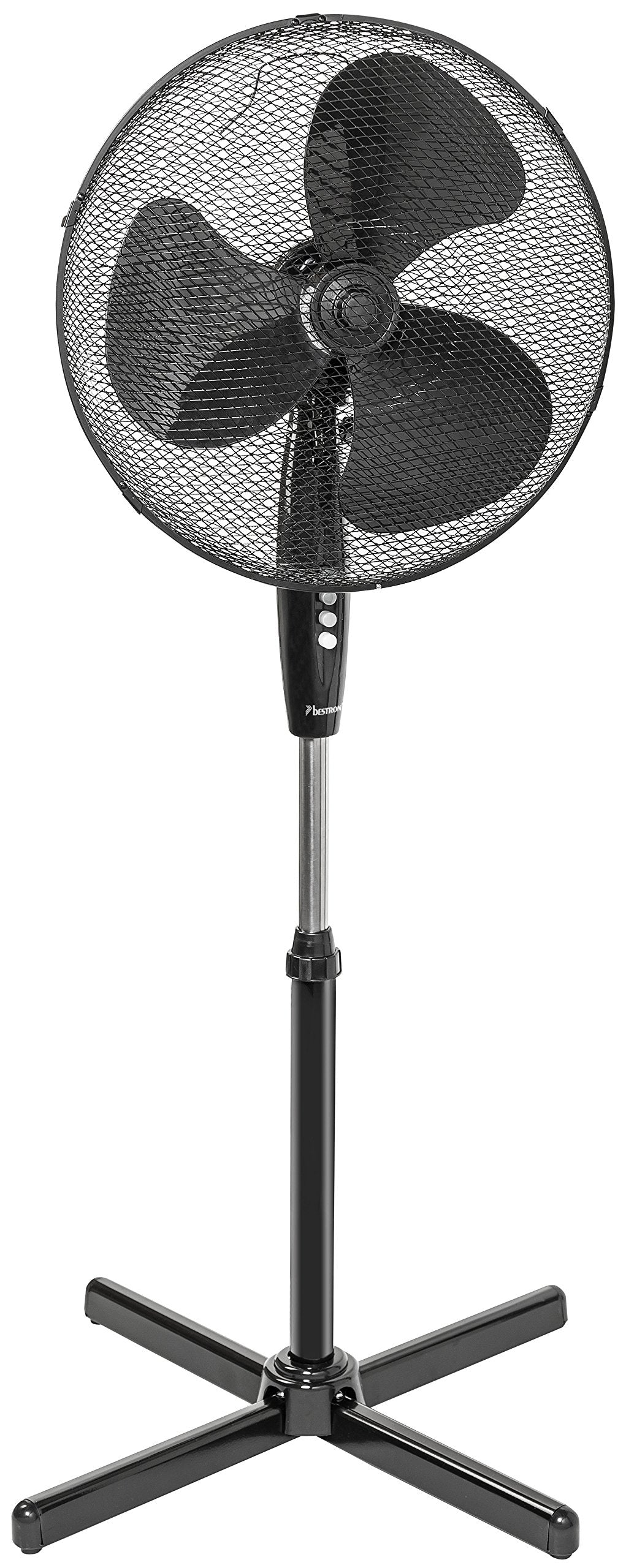Bestron Standventilator mit drei Geschwindigkeitsstufen, Ventilator mit 75° Oszillation-Funktion & h