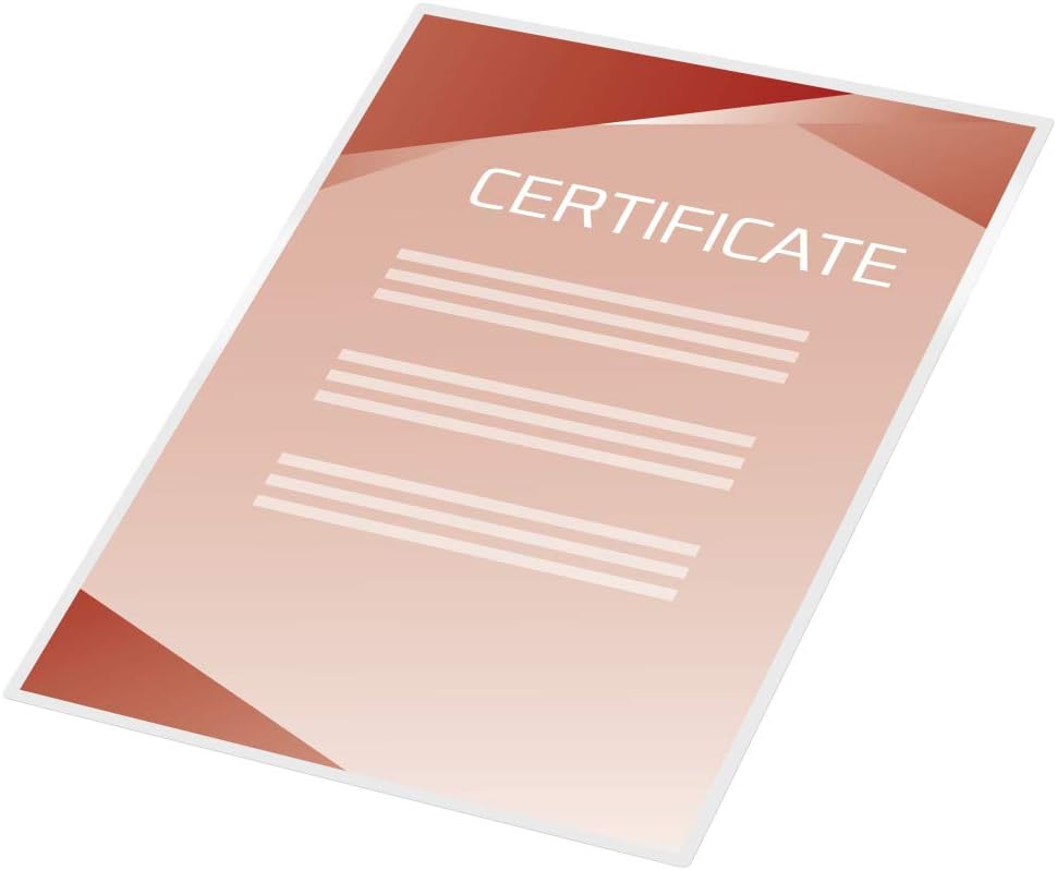 GBC Laminierfolien A4 175 mic, Robuste Laminiertaschen im 100er Pack, Glänzend, Transparent, Ideal f