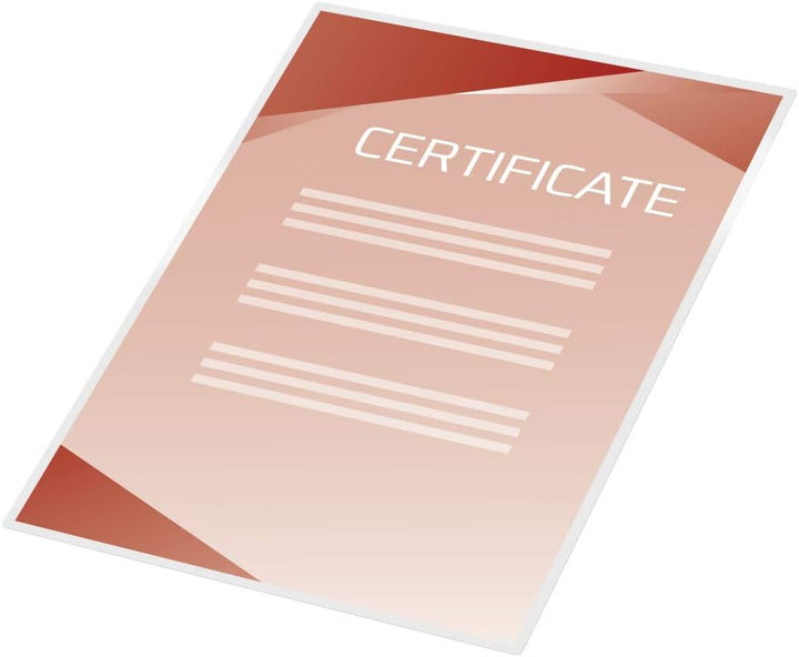 GBC Laminierfolien A4 175 mic, Robuste Laminiertaschen im 100er Pack, Glänzend, Transparent, Ideal f