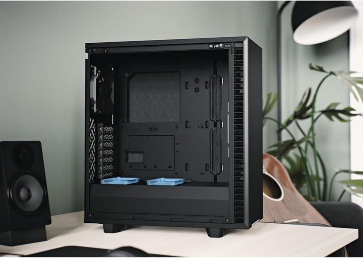 Fractal Design Define 7 Compact Black, kompaktes ATX PC Gehäuse aus Aluminium/Stahl, gedämmt für Sil