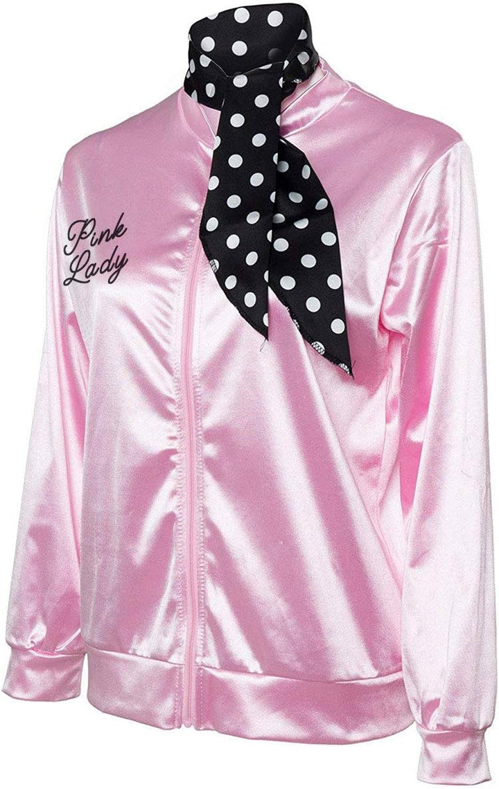 Nofonda Halloween Kostüm, Ladies Pink schicke Jacke 50er 60er 70er Jahre Damen Kostüm, Pink Jacke au
