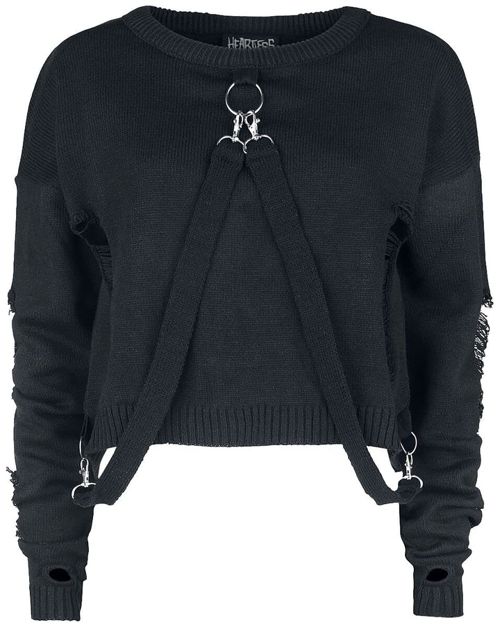 Heartless Akela Top Frauen Strickpullover schwarz Everyday Goth, Nu Goth, Pastel Goth, Rockwear S Sc