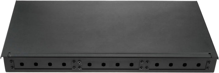 BeMatik - Patch Panel Rack 19" LWL 1HE schwarz 12-Port ST