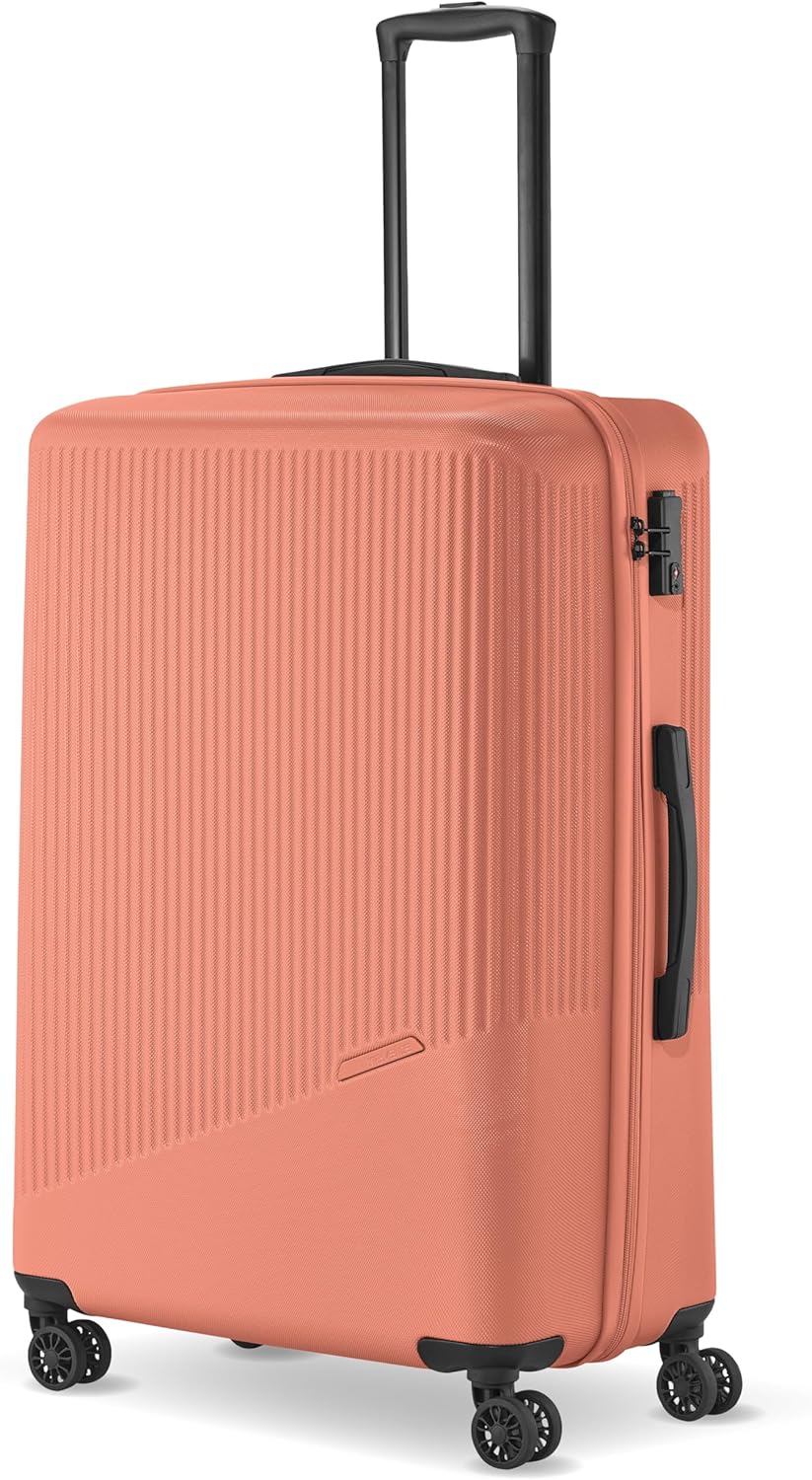 travelite 4-Rad Hartschalenkoffer gross 96 Liter, Gepäck Serie BALI: ABS Hartschalen Trolley mit TSA