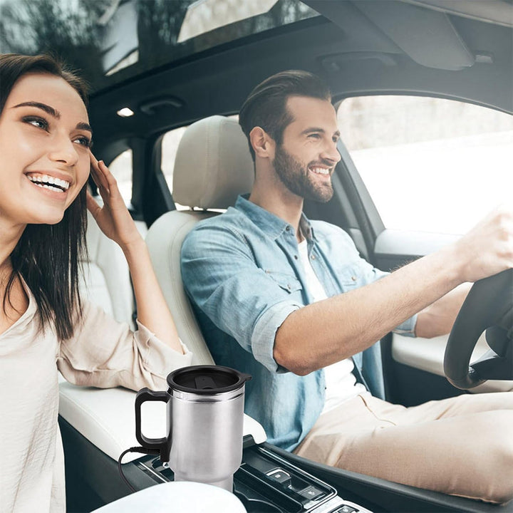 Gegong Auto Wasserkocher 450ml Reise & Camping Must-Have – 12V Schnellkochsystem mit Thermoskanne, Z