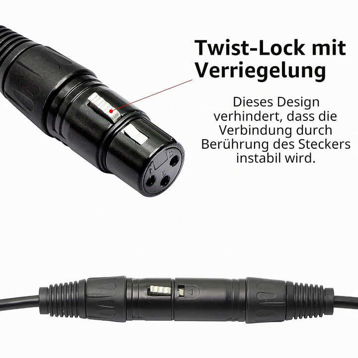 GELRHONR 1 Paar XLR 3pin auf RJ45 Buchse Adapterkabel, XLR Stecker auf RJ45 Netzwerkanschluss Verlän