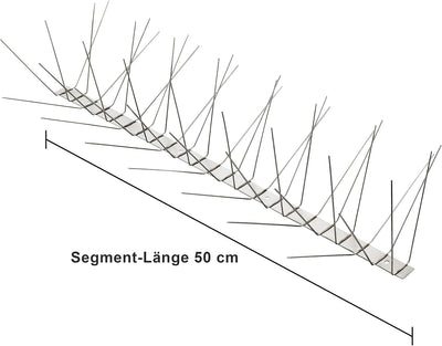 Profi Edelstahl Taubenspikes 6 Reihig - Effektive Taubenabwehr- Vogelabwehr Edelstahlleiste Spikes f