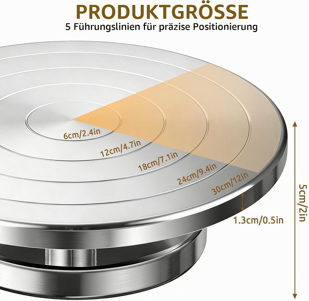 CISSIYOG Töpferscheibe, 30cm Aluminium-Drehscheibe, Doppelseitiges Töpferrad für Bildhauerei Keramik