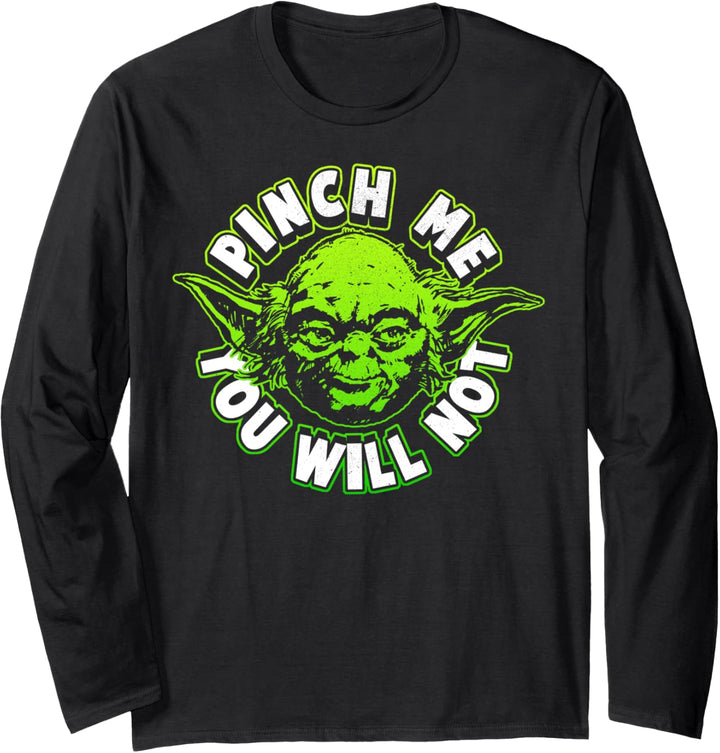 Star Wars Yoda Pinch Me Not Langarmshirt