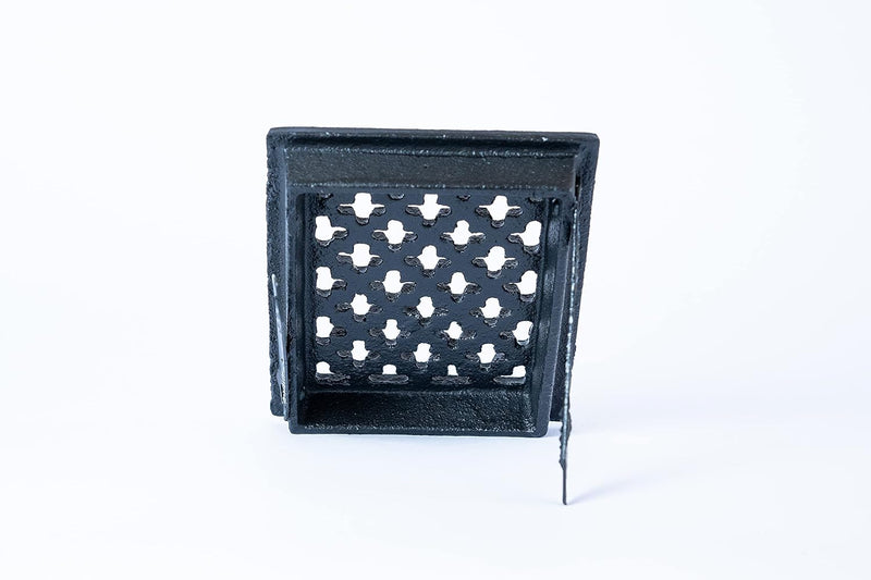 SEZAM Lüftungsgitter aus Gusseisen 15,5 x 2,3 x 12 cm, für Kachelöfen, Holzbacköfen & Kamine - Warml
