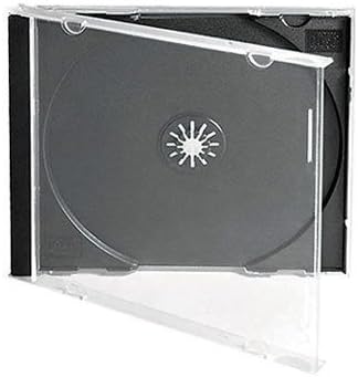 Dragon Trading® CD-/DVD-Hüllen, 10,4 mm, für 1 Disc, schwarzer Einsatz, 20 Stück.