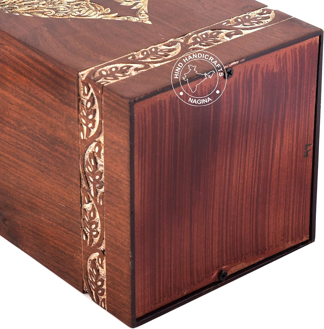 Rosewood Urnen für menschliche Asche für Erwachsene, gross – Holzurne für Columbarium – Beerdigungsu