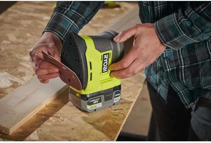 Ryobi P401 Eckschleifer, 18 V, Cat Finishing Sander RT Grün, Grün