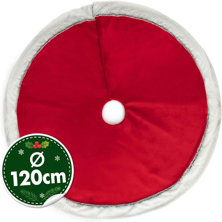 com-four® Premium Weihnachtsbaumdecke zum Schutz vor Tannennadeln - runde Christbaumdecke für den We