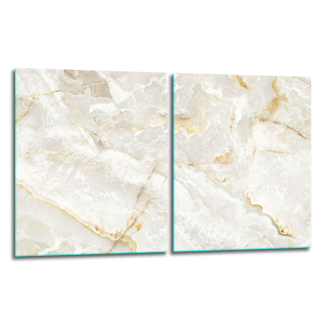 TMK ArtDeko Herdabdeckplatte 2 Teilig 40x52 cm - Spritzschutz Herdabdeckung – Herdschutz aus Sicherh