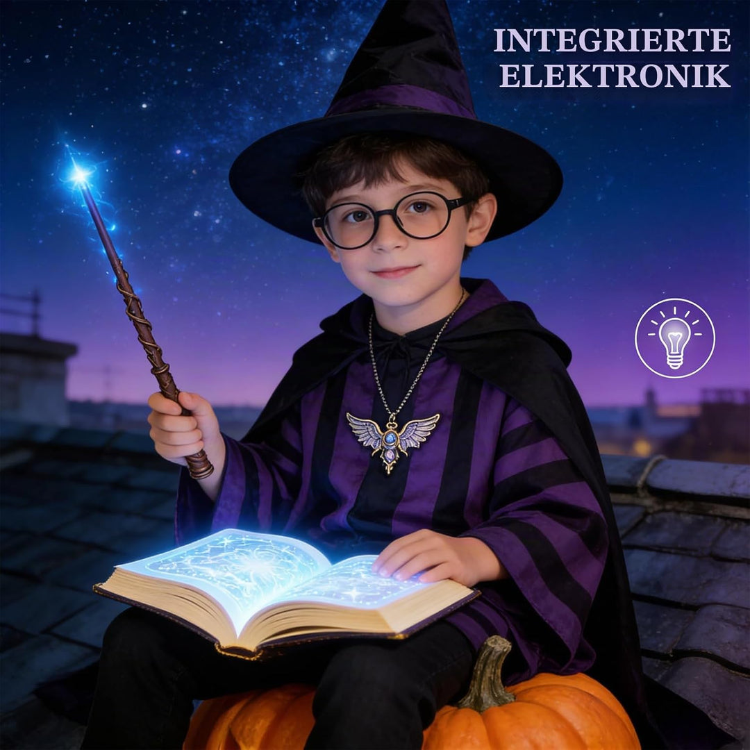 Hermine Zauberstab, 37CM Wiederaufladbar Magic Wand, Zauberstab Hermine Granger mit USB Aufladung, Z