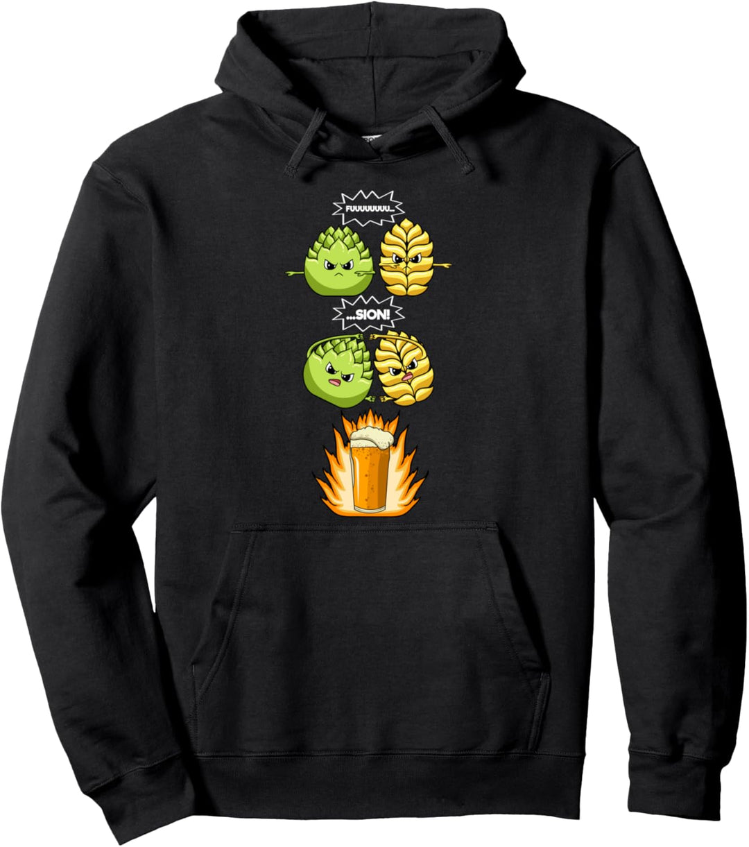 Beer Fusion Gerstenmalz und Hopfen Lustiges Biertrinken Pullover Hoodie