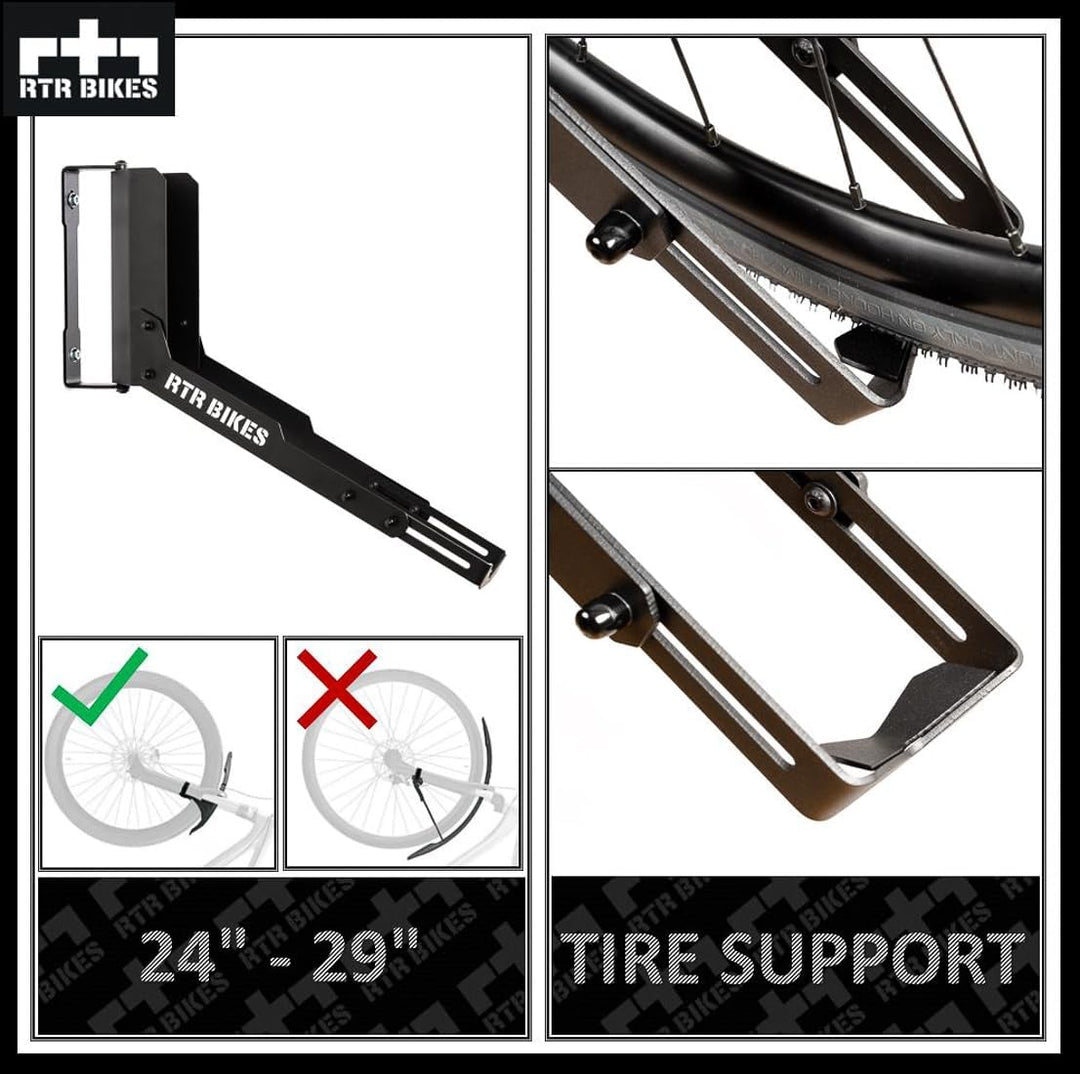 RTR BIKES Kranked Twist Profi-Aufhänger/Wandhalterung Fahrrad-Schwenkbügel - Ideal für Garagen oder