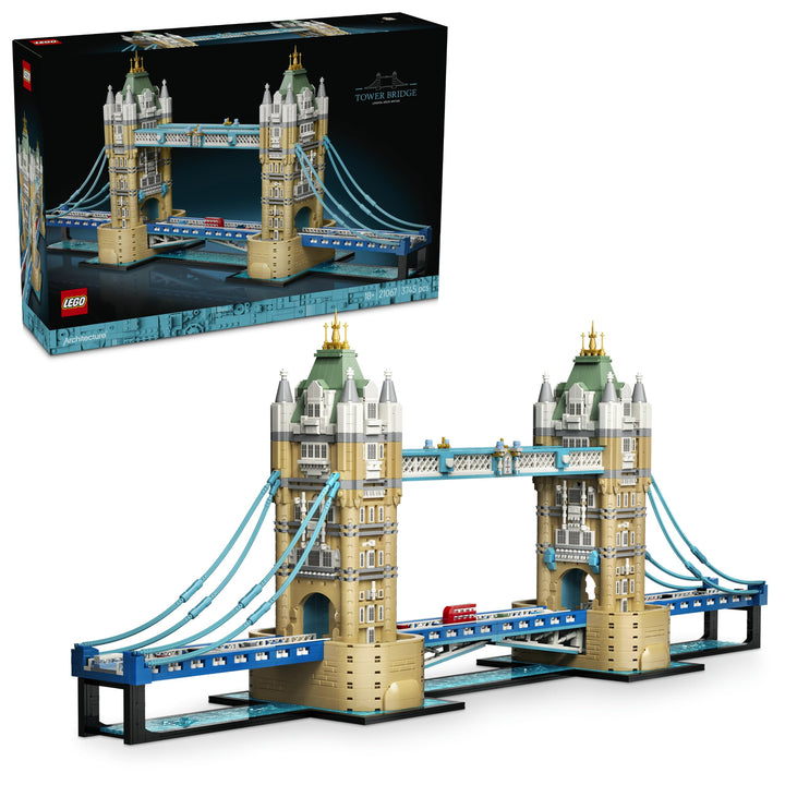 LEGO Architecture Tower Bridge - DIY Miniatur Modellbau für Erwachsene - 3D Regal Deko Set mit hochk