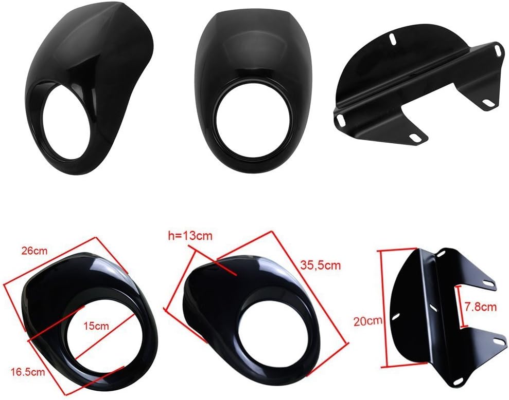 Scheinwerferblende Verkleidung Abdeckung für Harley Sportster Dyna