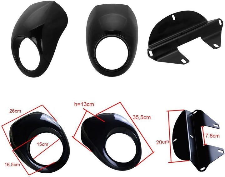 Scheinwerferblende Verkleidung Abdeckung für Harley Sportster Dyna