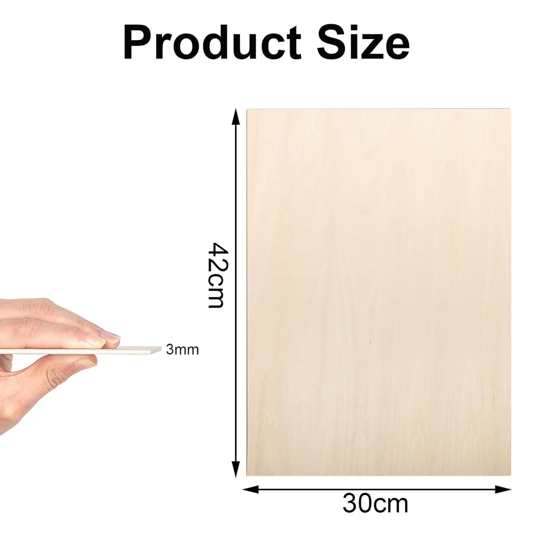 Linde Sperrholz 3mm, 42 x 30 cm, DIY, Laserbearbeitung, Brandmalerei, Modellbau, Deko, Gemälde A3-42
